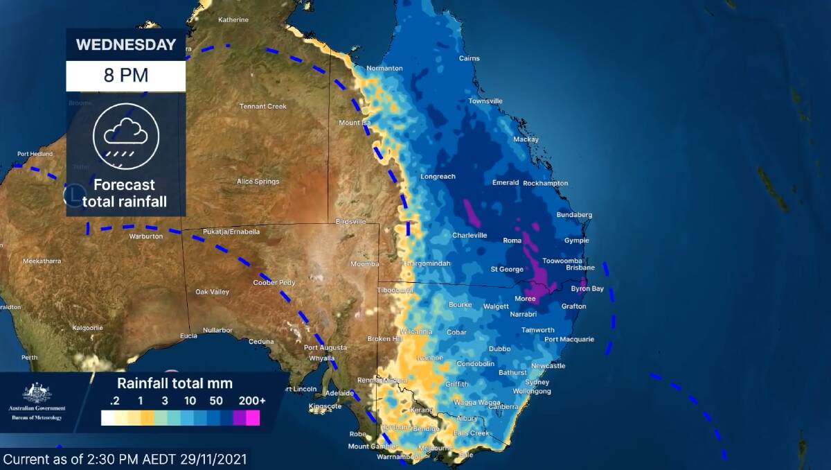 La Nina rain and flooding forecast for eastern Australia by Bureau of