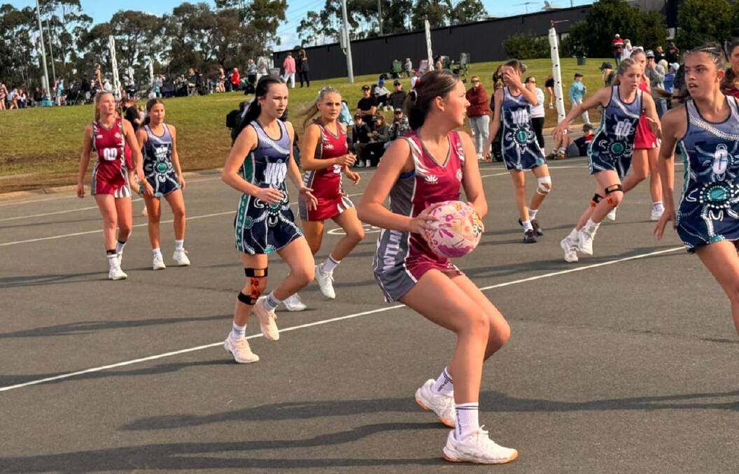 Maitland Under-15s are on top of the Division 2 table after day one at the NSW Senior Netball titles. Picture supplied.