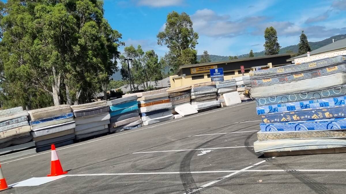 A previous mattress drop-off at the Mount View Basin car park. Picture supplied.