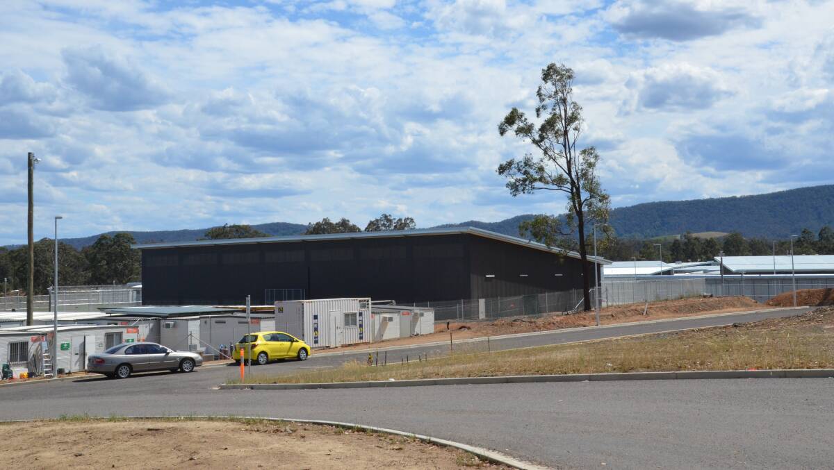 ALMOST FINISHED: Work on the new 400-bed Rapid Build Prison at Cessnock is progressing steadily. It is expected to be open in early 2018.