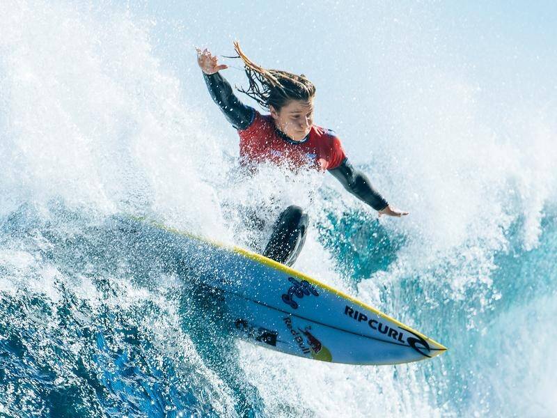Aussie Molly Picklum will "dance with the devil" to conquer the feared Teahupo'o surf break. (HANDOUT/World Surf League)