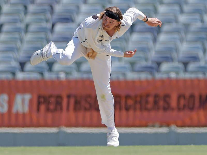 WA spinner Corey Rocchiccioli took four wickets in Queensland's first innings of the Shield clash. (Richard Wainwright/AAP PHOTOS)